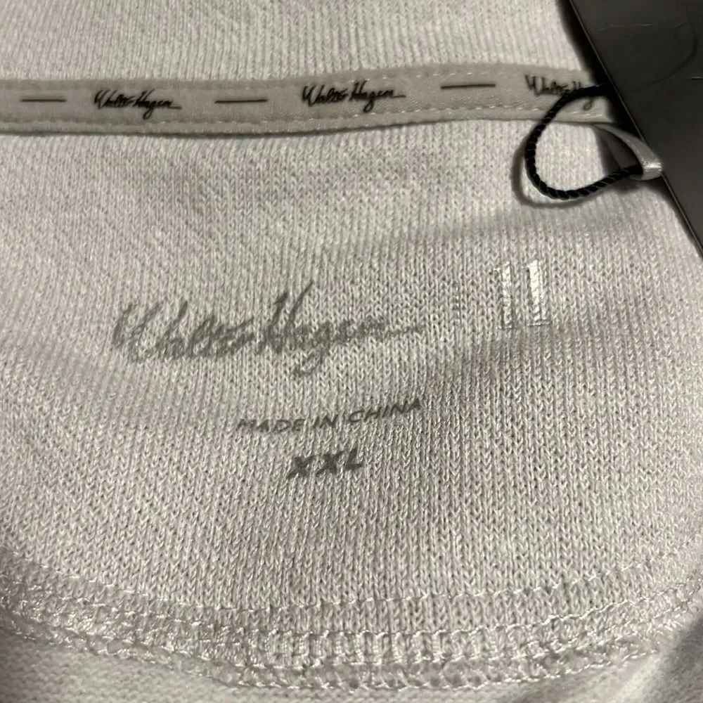 🆕 Walter Hagen P11 Light Gray Heather Quarter-Zip Pullover size  XXL